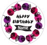 Happy birthday - cupcakes glass slide design1